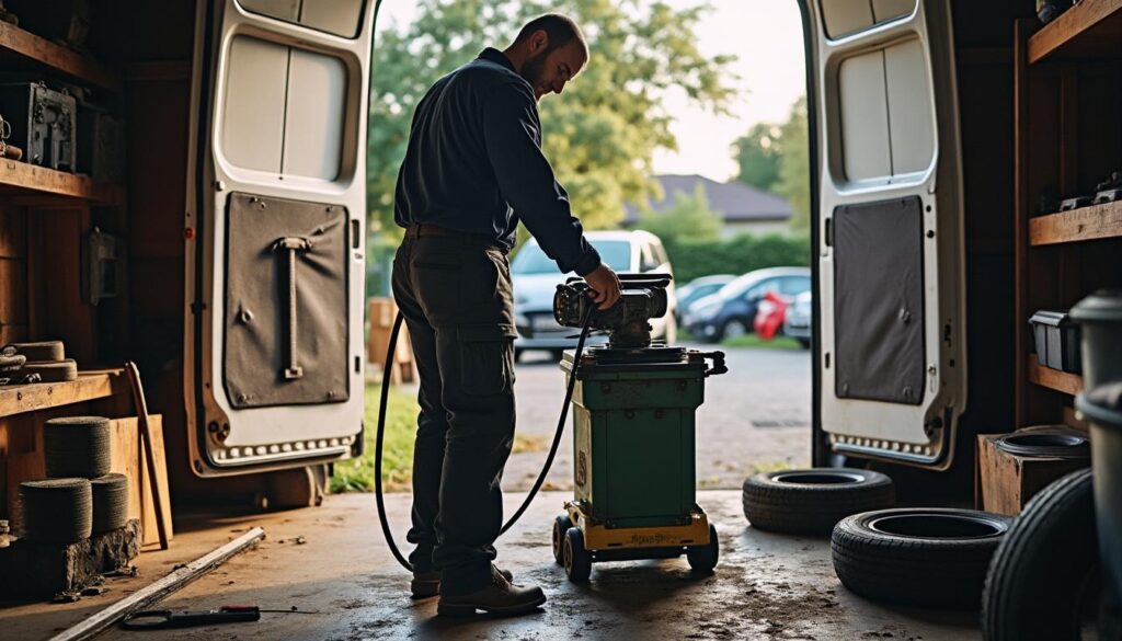 Maintenance de la flotte de véhicules utilitaires : pourquoi une équilibreuse est essentielle au fourgon