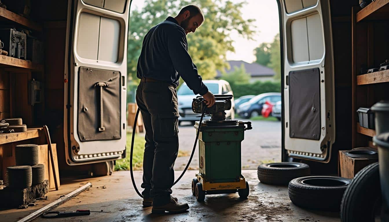 Maintenance de la flotte de véhicules utilitaires : pourquoi une équilibreuse est essentielle au fourgon